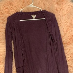 Purple cardigan